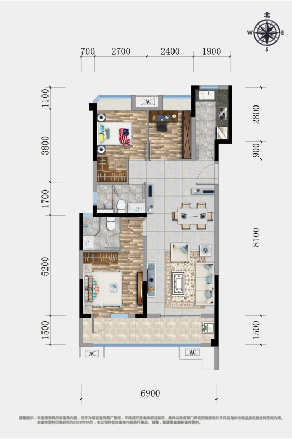 C2戶(hù)型建面106㎡